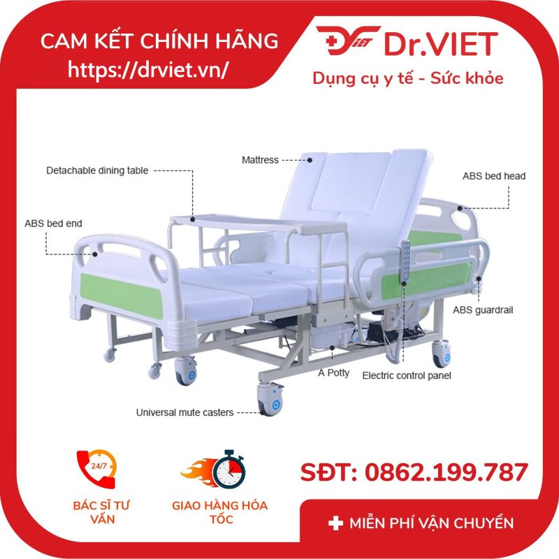 Alternative view of Giường bệnh nhân đa chức năng sử dụng điện Tajermy TJM-GD10