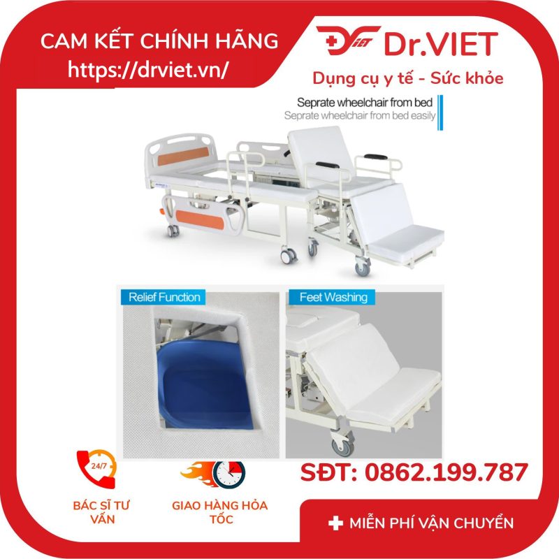 Giường bệnh tách thành xe lăn điện Maidesite 39 18 Giường bệnh tách thành xe lăn điện Maidesite 39