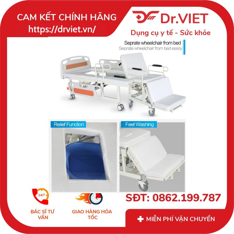 Giường bệnh tách thành xe lăn điện Maidesite 39