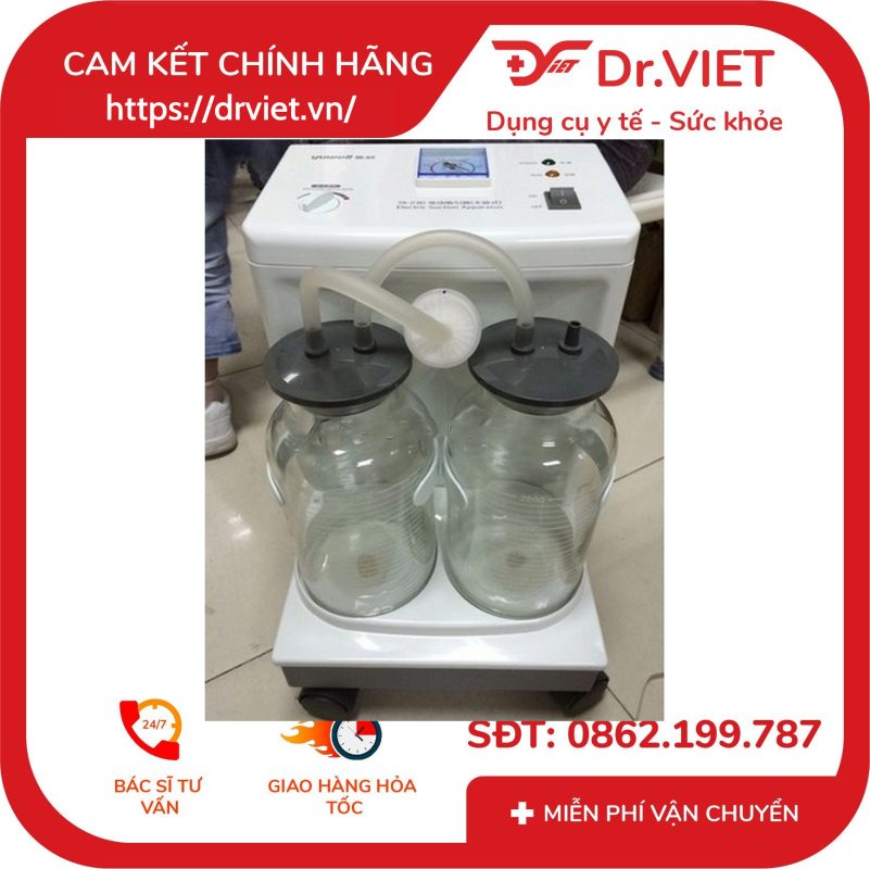 Máy hút dịch 2 bình Yuwell 7A-23D 14 Máy hút dịch 2 bình Yuwell 7A-23D
