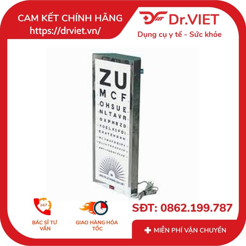 Đèn thử thị lực chữ ZU 8 Đèn thử thị lực chữ ZU