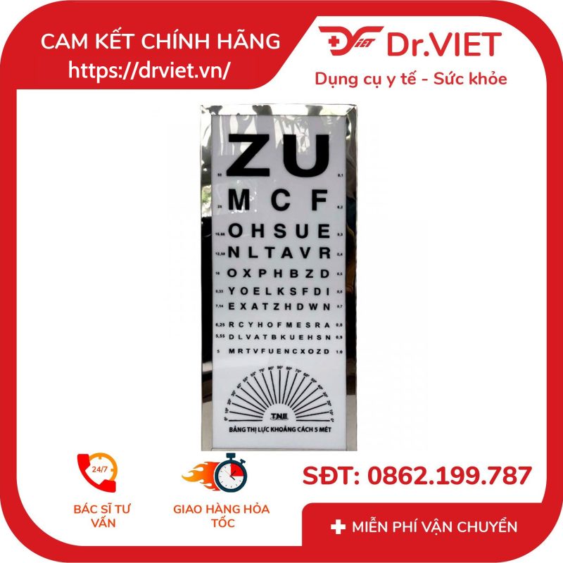 Đèn thử thị lực chữ ZU 9 Đèn thử thị lực chữ ZU