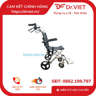 [CHÍNH HÃNG] - Xe lăn xách tay cao cấp Lucass X11 - Xe lăn nhôm du lịch, dễ dàng gập gọn và mang theo,trang bị thêm dây đai an toàn,phù hợp sử dụng cho trẻ em hay người lớn có tải trọng dưới 75kg