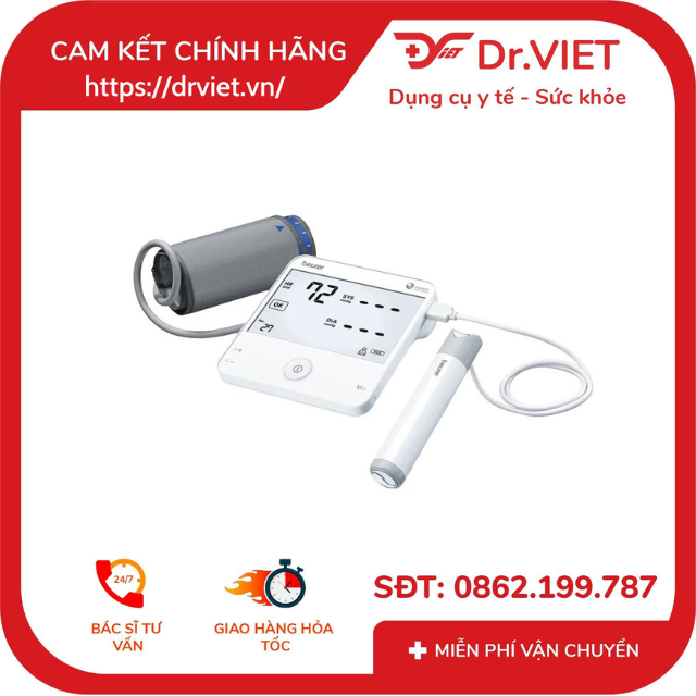 Máy đo huyết áp và điện tâm đồ Beurer BM95 chính hãng-Xuất xứ Đức,đo huyết áp chính xác, cảnh báo rối loạn nhịp tim