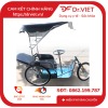 Xe lắc tay bằng inox ngã nằm có mui - Đức Cường