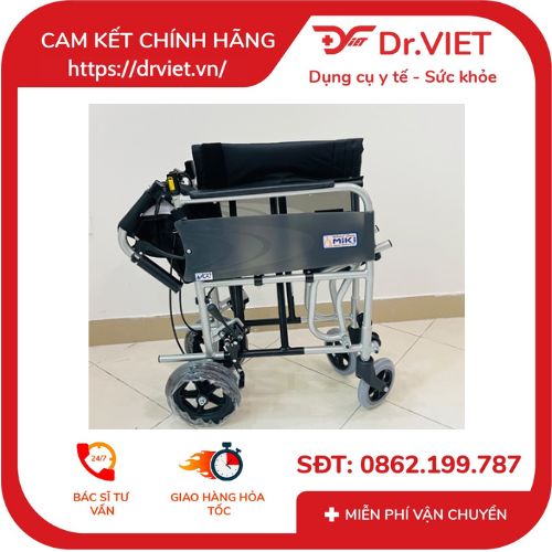 Xe lăn 4 bánh nhỏ Miki TV-1 - Xe lăn tay cao cấp cho người già 8 Dễ dàng xếp gọn