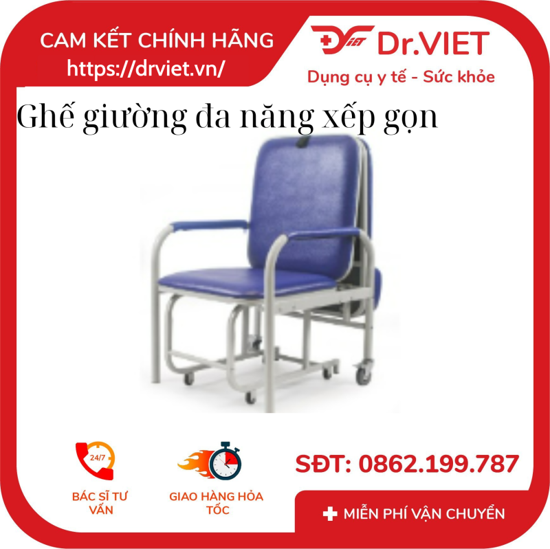 GHẾ GIƯỜNG ĐA NĂNG XẾP GỌN