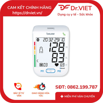 Máy đo huyết áp kết nối bluetooth Beurer BM77- 8 Máy đo huyết áp kết nối bluetooth Beurer BM77-