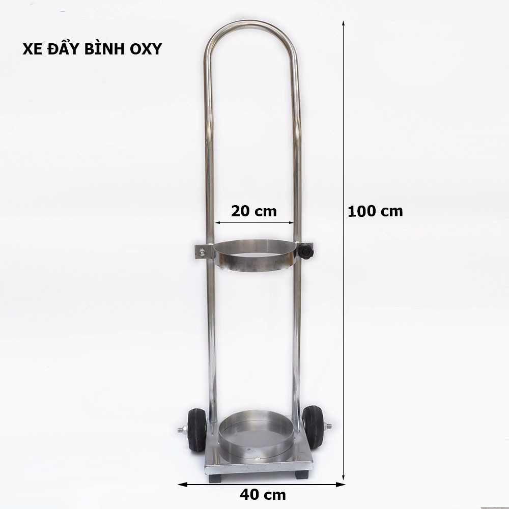 XE ĐẨY BÌNH OXY 2 KHỐI DCG16 - DRVIET 12 Xe đẩy bình oxy