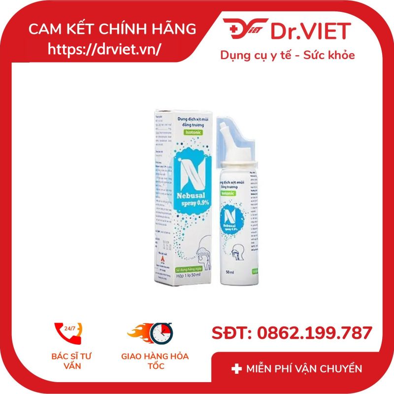 Dung dịch xịt mũi Nebusal spray 0,9% lọ 50ml 14 Dung dịch xịt mũi Nebusal spray 0,9% lọ 50ml