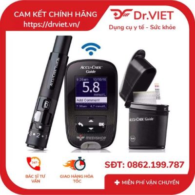 Máy đo đường huyết Accu-Chek Guide + tặng que đo nhanh chóng 12 Máy đo đường huyết Accu-Chek Guide + tặng que đo nhanh chóng