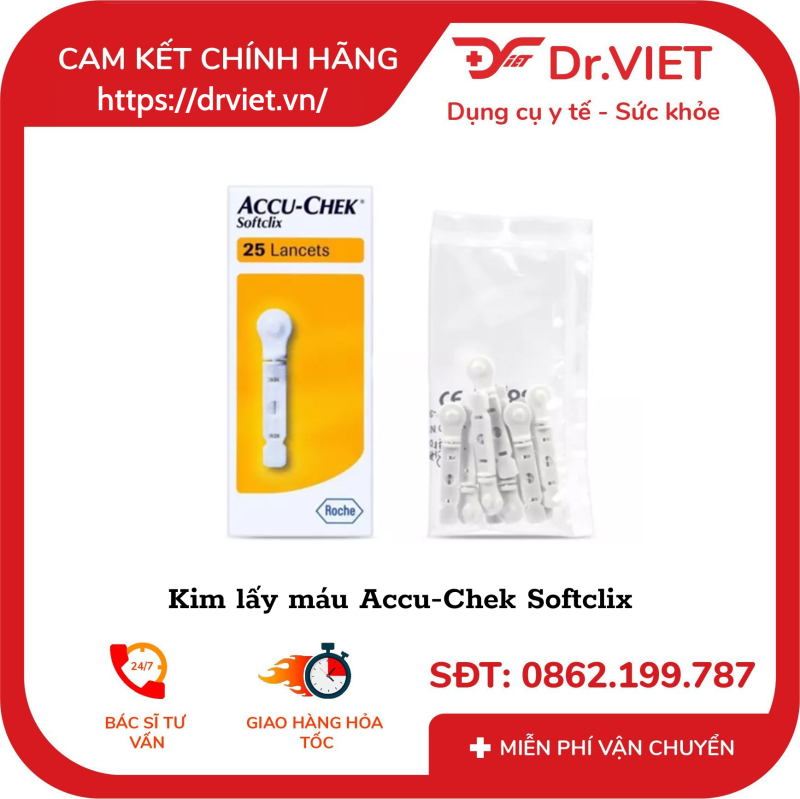 Kim lấy máu Accu Chek Softclix