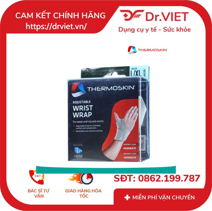 Băng nẹp bảo vệ và hỗ trợ khớp cổ tay Thermoskin Adjustable Wrist Wrap 13 Băng nẹp bảo vệ và hỗ trợ khớp cổ tay Thermoskin Adjustable Wrist Wrap