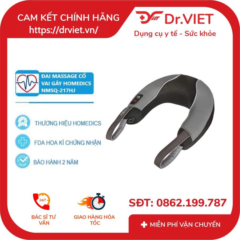 Đai massage cổ vai gáy HoMedics Pro Therapy Vibration NMSQ-217HJ