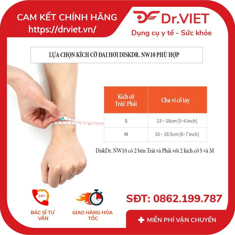 Đai nẹp cổ tay Hàn Quốc DiskDr. NW10 13 Đai nẹp cổ tay Hàn Quốc DiskDr. NW10