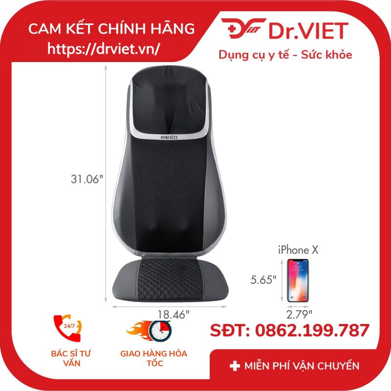 Đệm ghế massage Shiatsu 3D TruTouch HoMedics MCS-847HJ 14 Đệm ghế massage Shiatsu 3D TruTouch HoMedics MCS-847HJ