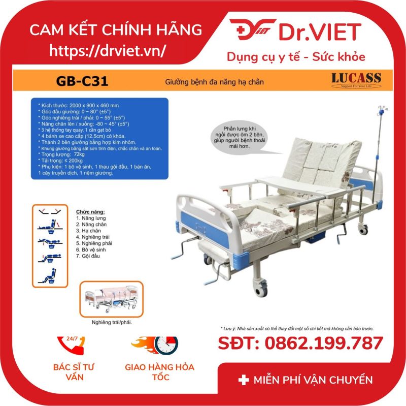 Giường y tế đa năng Lucass GB-C31