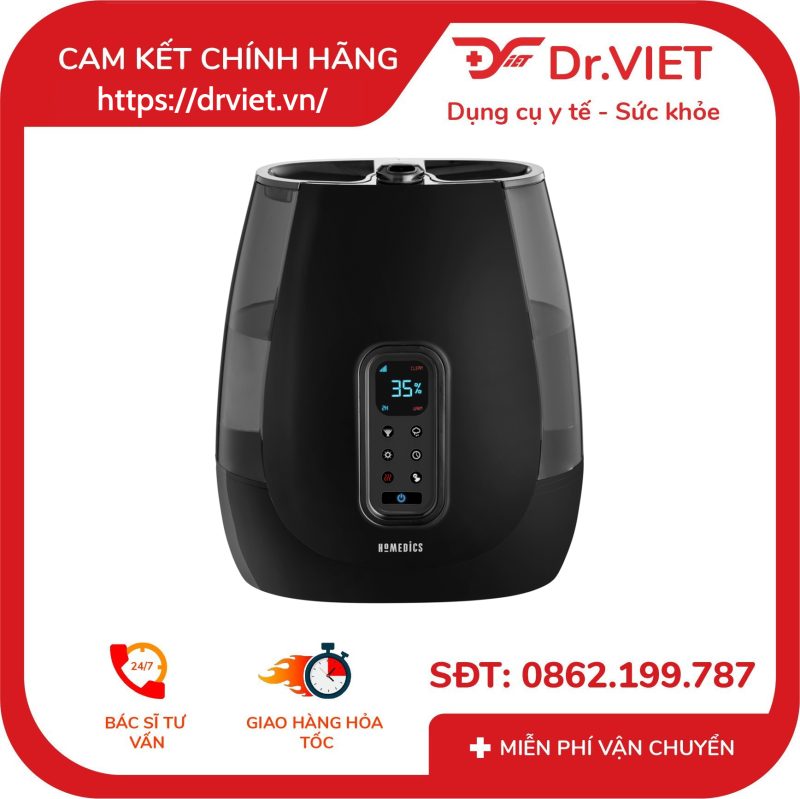 Máy tạo ẩm công nghệ siêu âm khử khuẩn cài đặt độ ẩm Homedics 1449558
