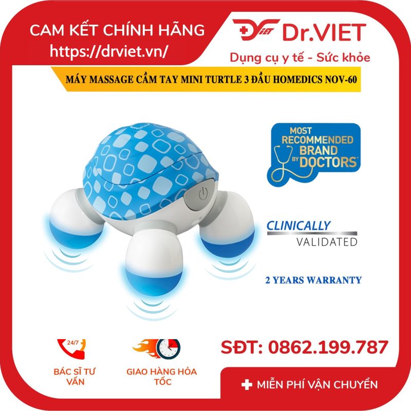 Alternative view of Máy Massage cầm tay Mini Turtle 3 đầu Homedics NOV-60