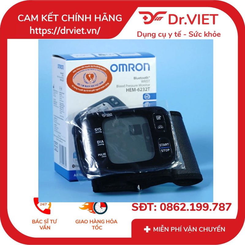 Máy đo huyết áp cổ tay Omron HEM-6232T 12 Máy đo huyết áp cổ tay Omron HEM-6232T