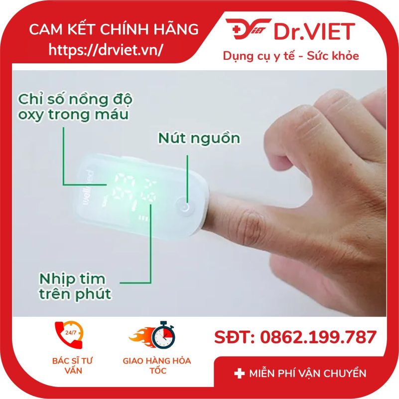 Máy đo nồng độ oxy trong máu SPO2 Wellmed FS10F 16 Máy đo nồng độ oxy trong máu SPO2 Wellmed FS10F