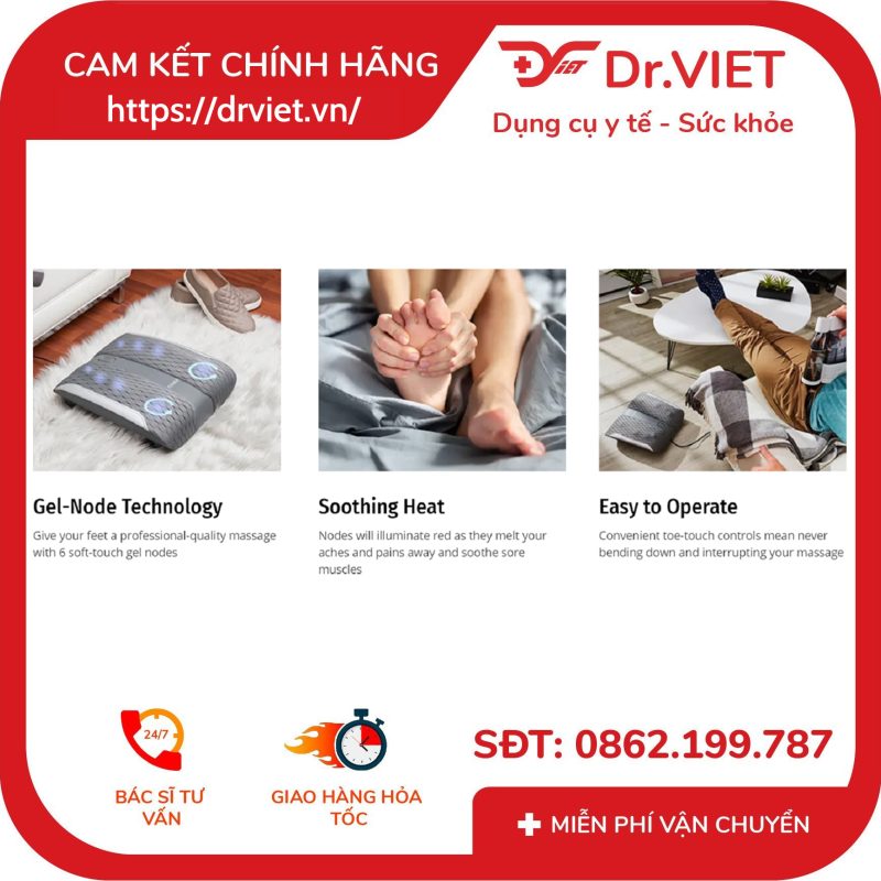 Máy massage chân Shiatsu Gel Touch HoMedics FMS-273HJ 11 Máy massage chân Shiatsu Gel Touch HoMedics FMS-273HJ