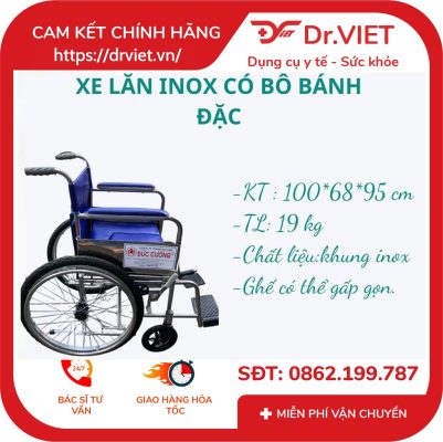 Xe lăn tay inox Đức Cường DCX02 14 Xe lăn tay inox Đức Cường DCX02
