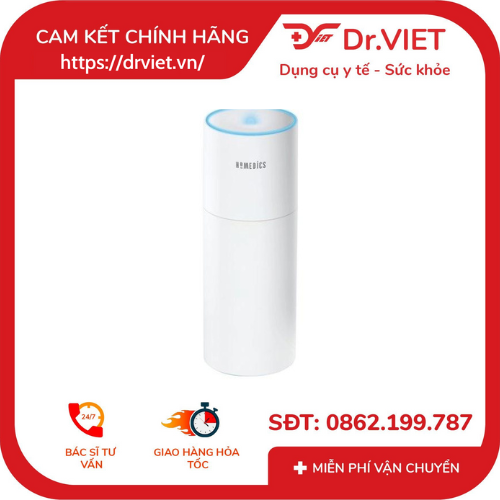 Máy tạo ẩm công nghệ siêu âm mini di động, pin sạc (cho xe ô tô, bàn làm việc) UHE-CMP15-WT