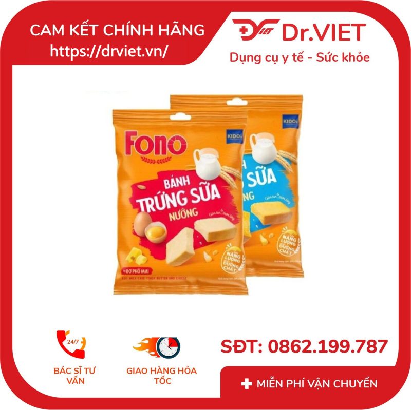 Bánh trứng sữa nướng FONO KIDOs gói 200g