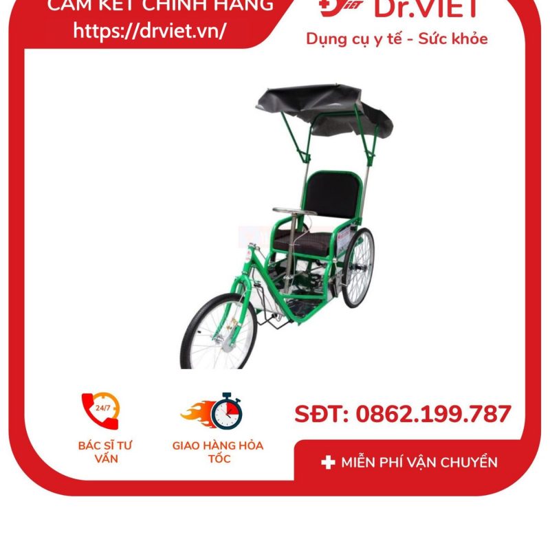 Xe lăn tay sơn tĩnh điện không mui Đức Cường - xe lăn cho người già, người khuyết tật 11 Xe lăn tay sơn tĩnh điện không mui Đức Cường - xe lăn cho người già, người khuyết tật