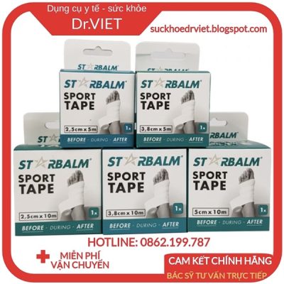 BĂNG VẢI THỂ THAO STARBALM HÀ LAN CHÍNH HÃNG 2.5cm x 10m 4 BĂNG VẢI THỂ THAO STARBALM HÀ LAN CHÍNH HÃNG 2.5cm x 10m