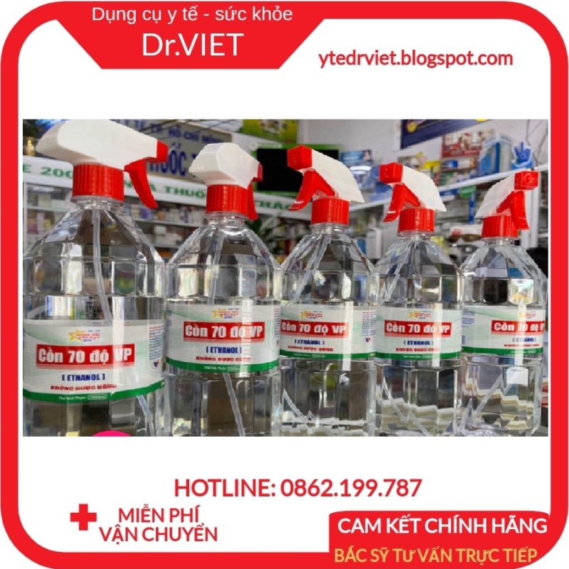 Alternative view of Cồn 70 độ Vĩnh Phúc chai xịt 500ml-Cồn Sát Trùng Diệt khuẩn Có Vòi Xịt, giúp diệt vi khuẩn, phòng dịch hiệu quả, an toàn