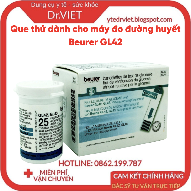 Que thử dùng cho máy đo đường huyết Beurer GL42, GL50 chính hãng-Xuất xứ Đức,lấy máu không đau giúp người dùng không có cảm giác sợ mỗi khi sử dụng,không bị mất nhiều máu khi dùng,đo đường huyết chính xác,kiểu dáng nhỏ gọn