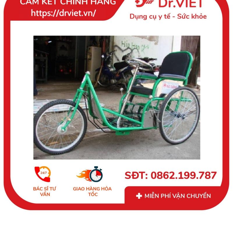 Xe lăn tay sơn tĩnh điện không mui Đức Cường - xe lăn cho người già, người khuyết tật 13 Xe lăn tay sơn tĩnh điện không mui Đức Cường - xe lăn cho người già, người khuyết tật