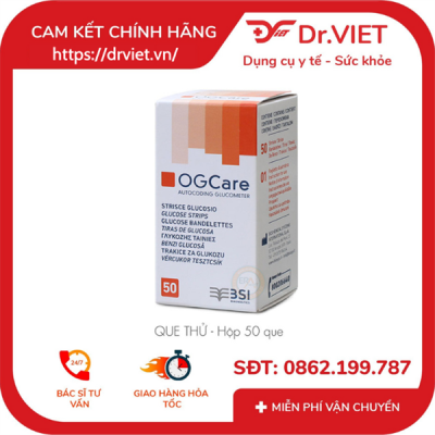 QUE DÙNG CHO MÁY ĐO ĐƯỜNG HUYẾT OGCARE - HỘP 4 QUE DÙNG CHO MÁY ĐO ĐƯỜNG HUYẾT OGCARE - HỘP