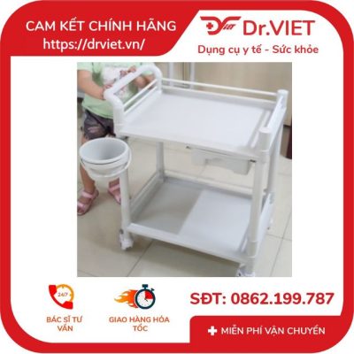 XE ĐẨY DỤNG CỤ TIÊM NHỰA ABS, LOẠI 2 TẦNG CỠ LỚN, 1 HỌC, CHẬU SIZE L 4 XE ĐẨY DỤNG CỤ TIÊM NHỰA ABS, LOẠI 2 TẦNG CỠ LỚN, 1 HỌC, CHẬU SIZE L