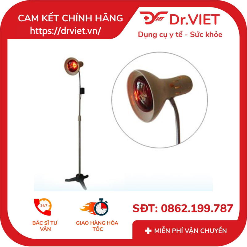 ĐÈN GÙ cao 1.7m (Dùng khám bệnh thông thường, dùng chiếu hồng ngoại)