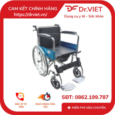 Xe lăn tay vệ sinh bô vuông Lucass X8/X8B/X89