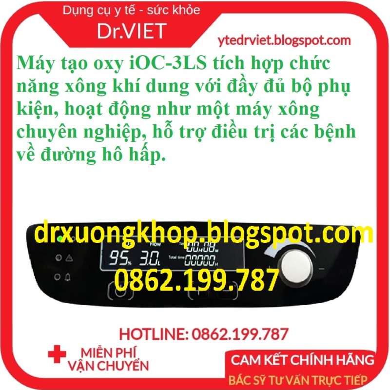 MÁY TẠO OXY IMEDICARE IOC-3LS- Cung cấp oxy tại nhà cho người già, bệnh nhân khó thở, tức ngực, bệnh hô hấp, hen suyễn- Bảo hành chính hãng 12 tháng