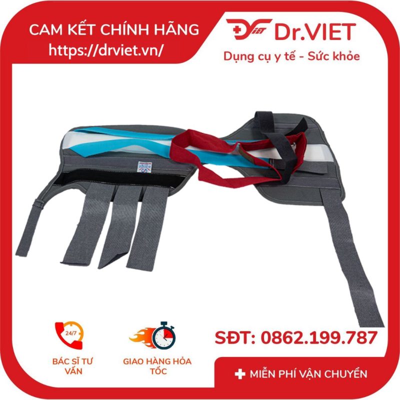 Nẹp cánh bàn tay Giahu-009 giúp cố định gãy xương, trật khớp vùng khuỷu tay, cẳng tay sau chấn thương hoặc sau phẩu thuật.