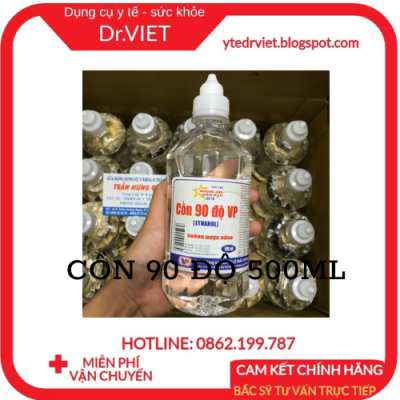 Cồn 90 Độ 500ml Vĩnh Phúc dùng tiệt trùng các dụng cụ y tế, bề mặt trong y tế, nồng độ cao khả năng sát trùng vết thương ngoài hiệu quả, sát khuẩn tay, vệ sinh diệt khuẩn tốt, hàng chính hãng - DrViet 68 Cồn 90 Độ 500ml Vĩnh Phúc dùng tiệt trùng các dụng cụ y tế, bề mặt trong y tế, nồng độ cao khả năng sát trùng vết thương ngoài hiệu quả, sát khuẩn tay, vệ sinh diệt khuẩn tốt, hàng chính hãng - DrViet