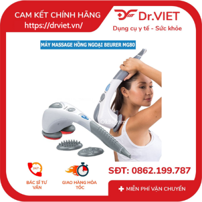 Máy Massage Cầm Tay 2 Đèn Hồng Ngoại Lớn Beurer MG80 - Hộp 12 Máy Massage Cầm Tay 2 Đèn Hồng Ngoại Lớn Beurer MG80 - Hộp