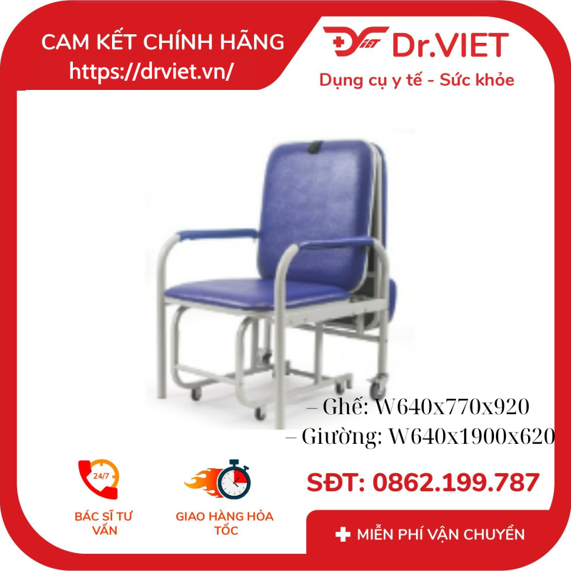 Ghế giường đa năng xếp gọn - DVC24