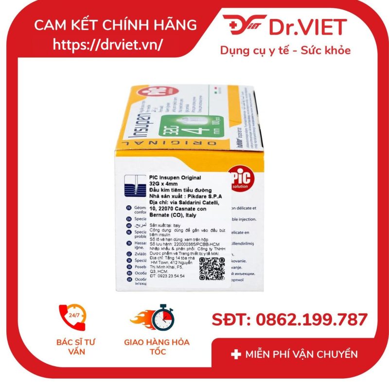 Kim bánh ú sử dụng cho bút tiêm insulin loại kim 32G x 4mm