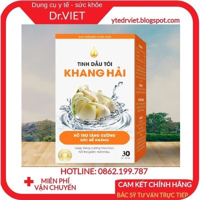Tinh dầu tỏi Khang Hải (hộp 30 viên) 4 Tinh dầu tỏi Khang Hải (hộp 30 viên)