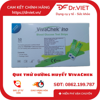 Bộ sản phẩm kiểm tra đường huyết VivaChek