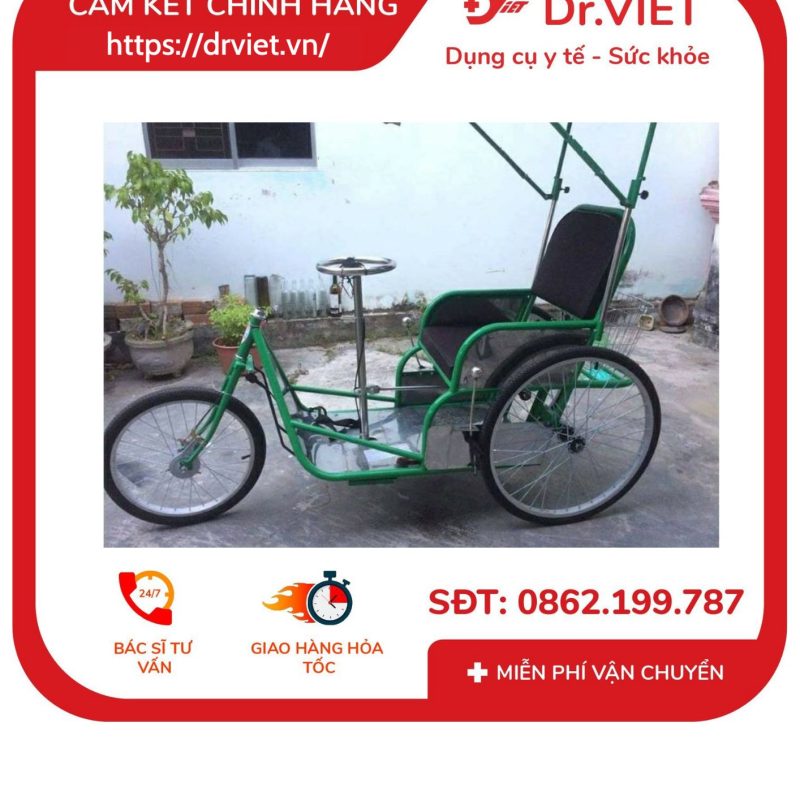 Xe lăn tay sơn tĩnh điện không mui Đức Cường - xe lăn cho người già, người khuyết tật 12 Xe lăn tay sơn tĩnh điện không mui Đức Cường - xe lăn cho người già, người khuyết tật