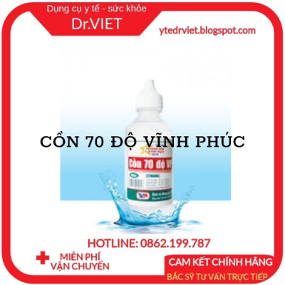 Cồn 70 độ Vĩnh Phúc dùng để xử lý làm sạch môi trường, sát khuẩn bề mặt vật dụng và có thể xử lý vi khuẩn trực tiếp trên con người, bề mặt da, sát khuẩn vết thương, diệt khuẩn, sát khuẩn dụng cụ y tế, đồ vật DrViet 68 Cồn 70 độ Vĩnh Phúc dùng để xử lý làm sạch môi trường, sát khuẩn bề mặt vật dụng và có thể xử lý vi khuẩn trực tiếp trên con người, bề mặt da, sát khuẩn vết thương, diệt khuẩn, sát khuẩn dụng cụ y tế, đồ vật DrViet