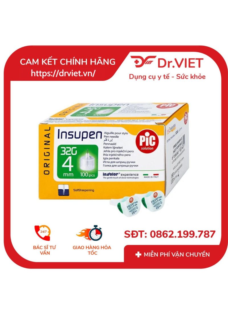 Kim bánh ú sử dụng cho bút tiêm insulin loại kim 32G x 4mm