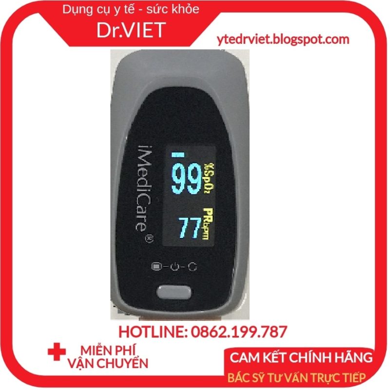 Máy đo nồng độ bão hòa Oxy trong máu (SPO2) và nhịp tim iMediCare iOM-A8- Chính hãng Singapore bảo hành 2 năm, Sử dụng cho cả trẻ em và người lớn, Chế độ cảnh báo SpO2 thấp và nhịp tim bất thường bằng âm thanh dùng cho mùa dịch